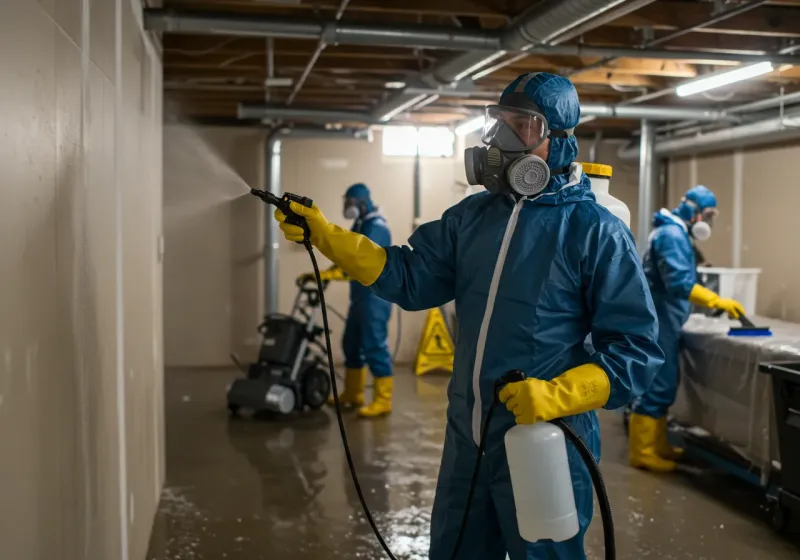 Basement Sanitization and Antimicrobial Treatment process in Akron, CO